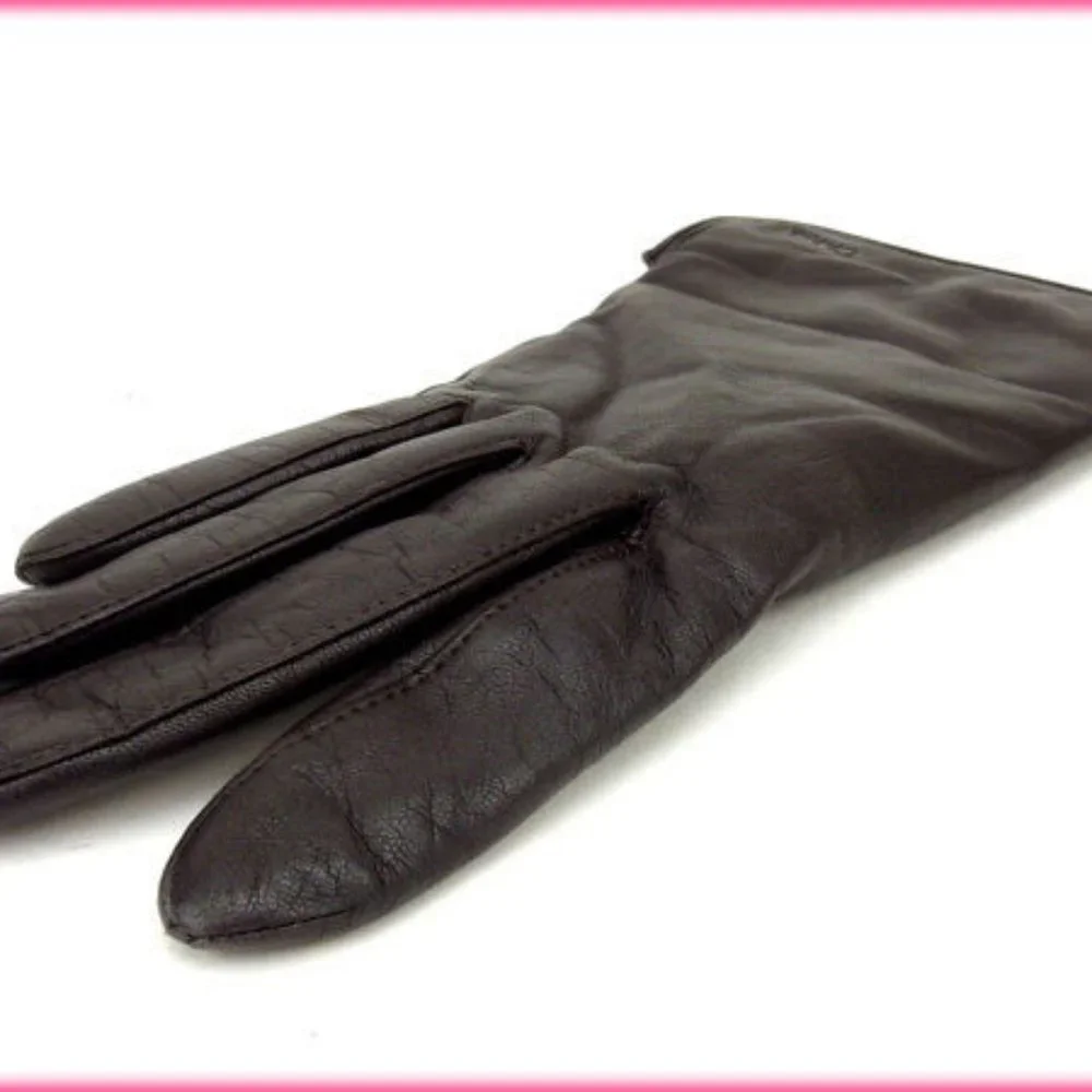 Chloe gloves Brown Woman Authentic Used